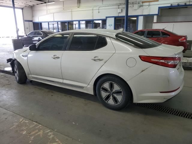 KNAGM4ADXC5013418 - 2012 KIA OPTIMA HYBRID WHITE photo 2