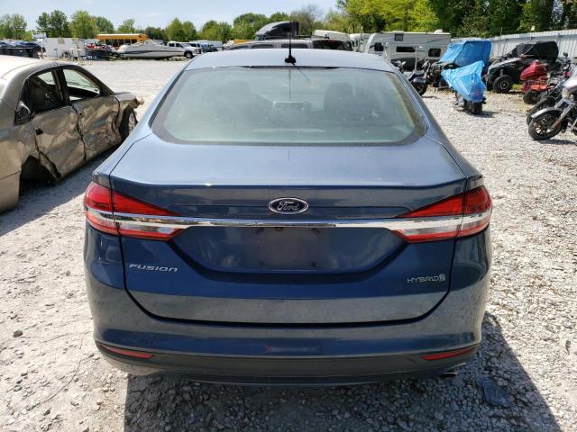 3FA6P0UU4JR212734 - 2018 FORD FUSION S HYBRID BLUE photo 6