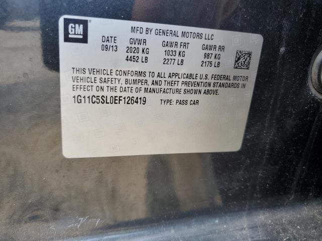 1G11C5SL0EF126419 - 2014 CHEVROLET MALIBU 1LT 黑色 照片 12