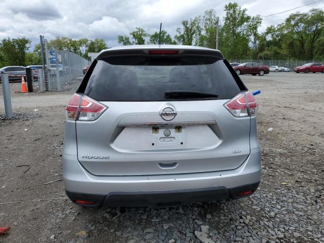 KNMAT2MV3GP735974 - 2016 NISSAN ROGUE S SILVER photo 6