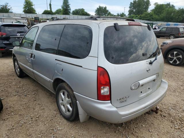 4N2ZN17T12D819347 - 2002 NISSAN QUEST GLE SILVER photo 3