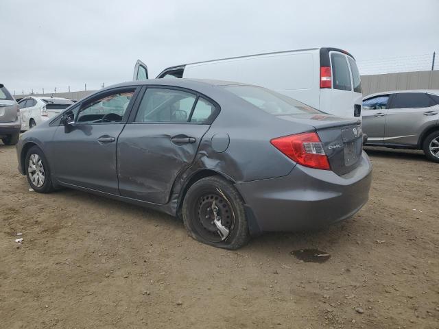 19XFB2F55CE388079 - 2012 HONDA CIVIC LX GRAY photo 2