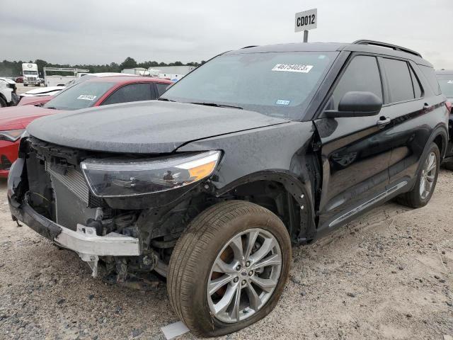 1FMSK7DH9NGA71512 - 2022 FORD EXPLORER XLT BLACK photo 1