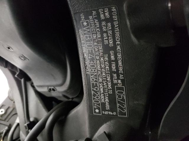 WB10E4308N6F92904 - 2022 BMW S 1000 XR თეთრი ფოტო 9