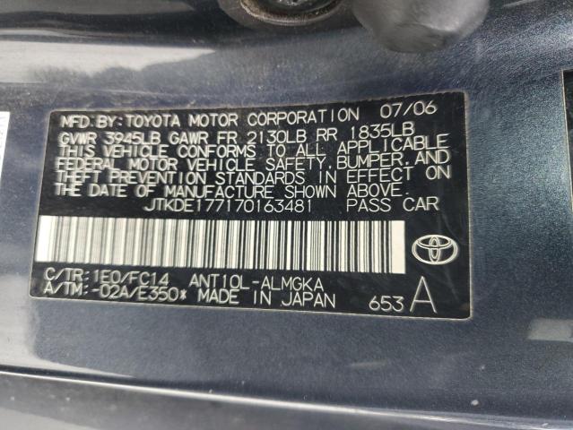 JTKDE177170163481 - 2007 TOYOTA SCION TC 灰色 照片 12