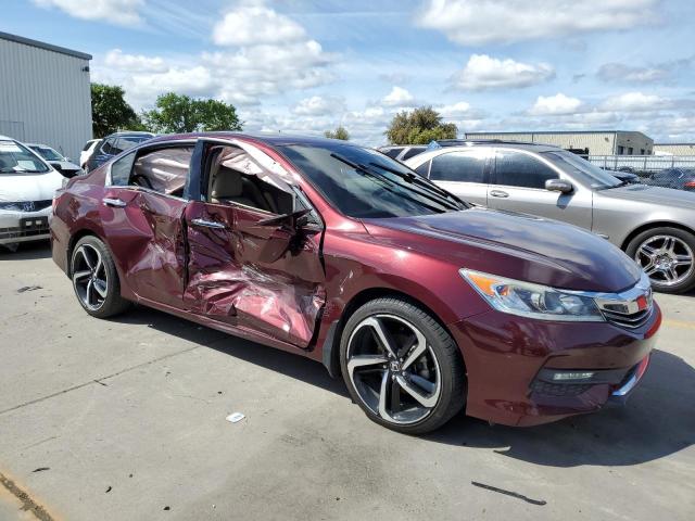 1HGCR3F84HA005923 - 2017 HONDA ACCORD EXL BURGUNDY photo 4