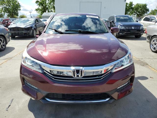 1HGCR3F84HA005923 - 2017 HONDA ACCORD EXL BURGUNDY photo 5