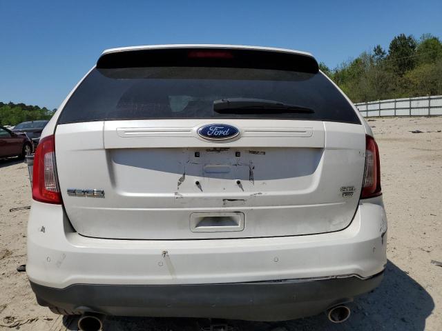 2FMDK4JC2EBA98008 - 2014 FORD EDGE SEL WHITE photo 6