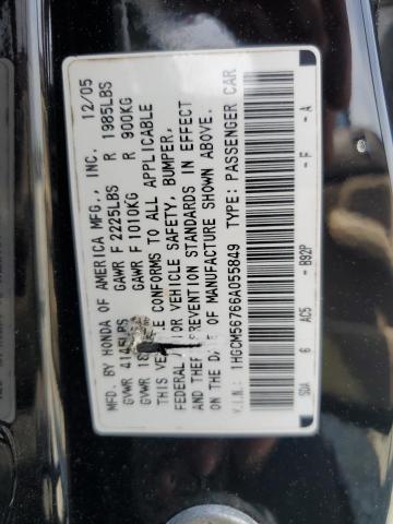 1HGCM56766A055849 - 2006 HONDA ACCORD EX BLACK photo 13