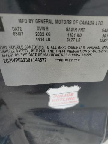 2G2WP552381144577 - 2008 PONTIAC GRAND PRIX 灰色 照片 12