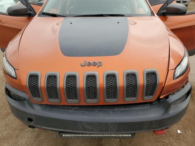 1C4PJMBS2GW132928 - 2016 JEEP CHEROKEE TRAILHAWK ORANGE photo 12