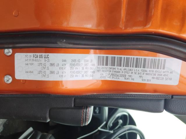 1C4PJMBS2GW132928 - 2016 JEEP CHEROKEE TRAILHAWK ORANGE photo 13