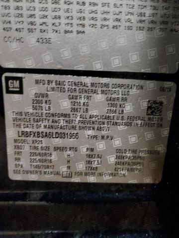 LRBFXBSA6LD031966 - 2020 BUICK ENVISION PREFERRED შავი ფოტო 14