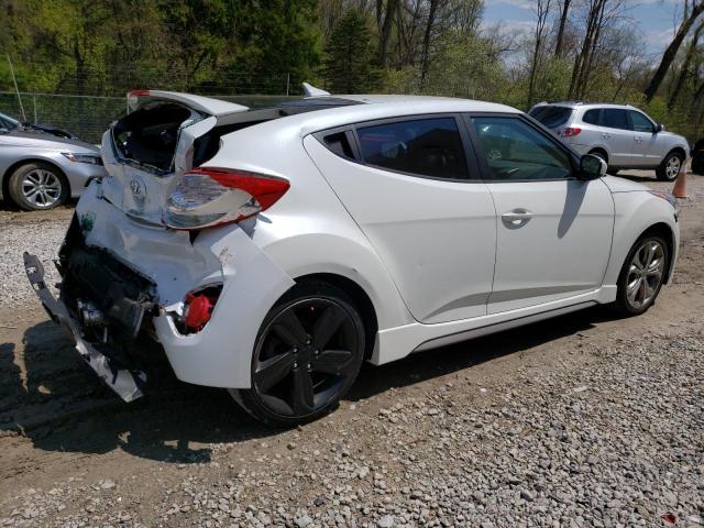 KMHTC6AE1FU226854 - 2015 HYUNDAI VELOSTER TURBO WHITE photo 3