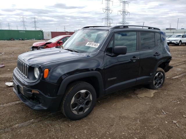 ZACCJBAB4JPH04123 - 2018 JEEP RENEGADE SPORT BLACK photo 1