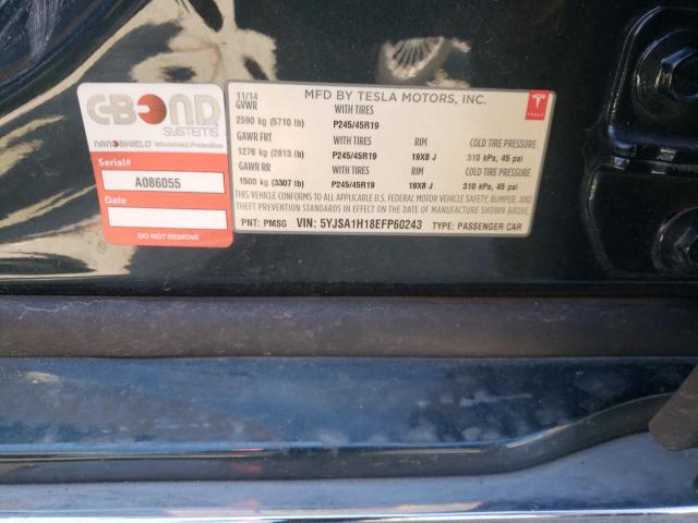 5YJSA1H18EFP60243 - 2014 TESLA MODEL S Սև լուսանկար 13