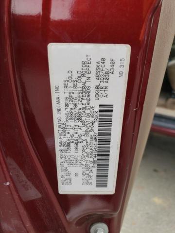 5TBBT44194S454687 - 2004 TOYOTA TUNDRA ACCESS CAB SR5 BURGUNDY photo 12