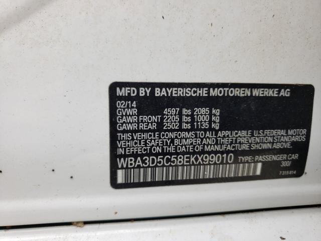 WBA3D5C58EKX99010 - 2014 BMW 328 D XDRIVE WHITE photo 12