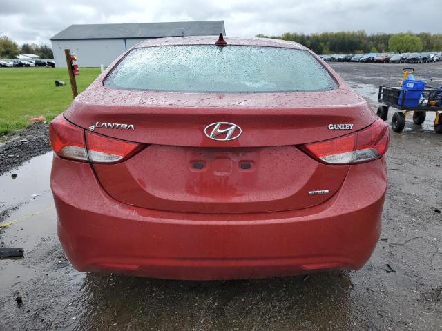 KMHDH4AE2BU103844 - 2011 HYUNDAI ELANTRA GLS RED photo 6