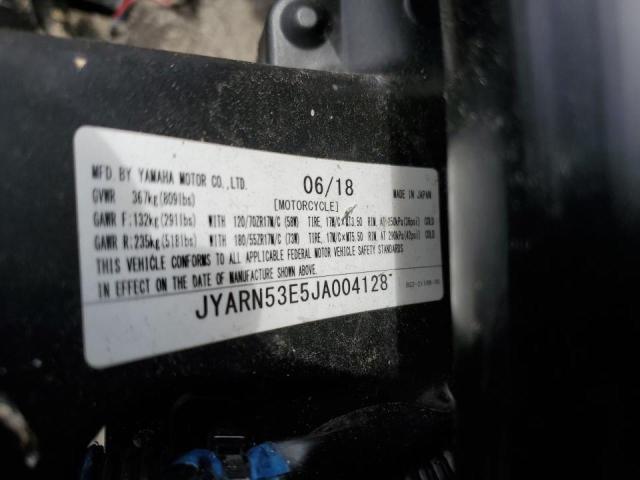 JYARN53E5JA004128 - 2018 YAMAHA MT09 RED photo 10