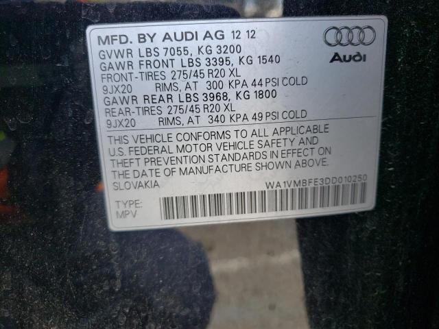 WA1VMBFE3DD010250 - 2013 AUDI Q7 PRESTIGE BLACK photo 14