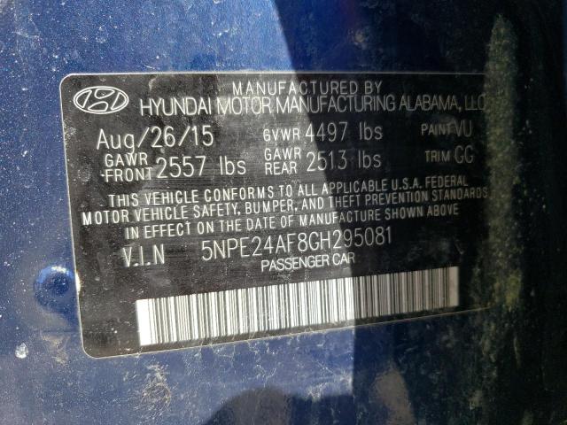 5NPE24AF8GH295081 - 2016 HYUNDAI SONATA SE BURN photo 12