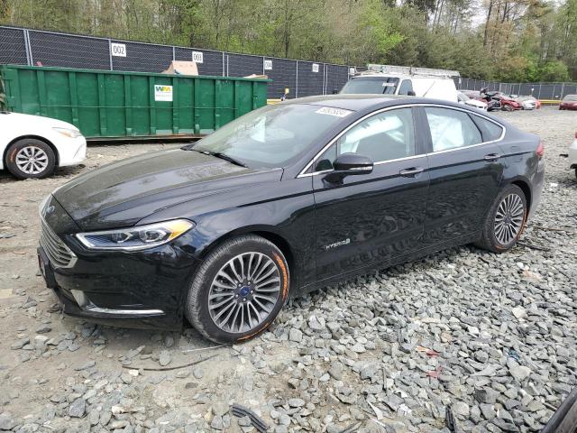 3FA6P0LU3JR119785 - 2018 FORD FUSION SE HYBRID BLACK photo 1