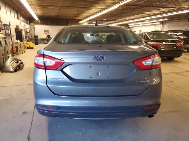 3FA6P0LU7ER191529 - 2014 FORD FUSION SE HYBRID GRAY photo 6