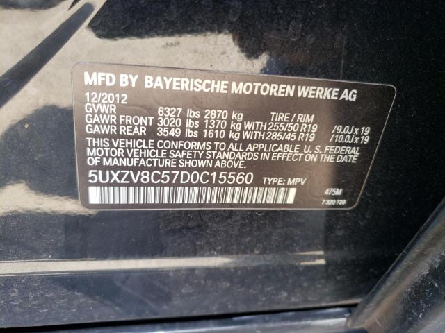 5UXZV8C57D0C15560 - 2013 BMW X5 XDRIVE50I BLACK photo 14