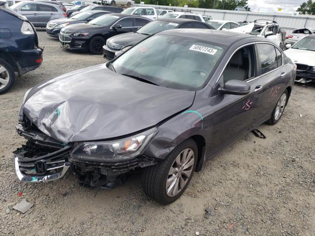 1HGCR2F89EA301185 - 2014 HONDA ACCORD EXL BROWN photo 1