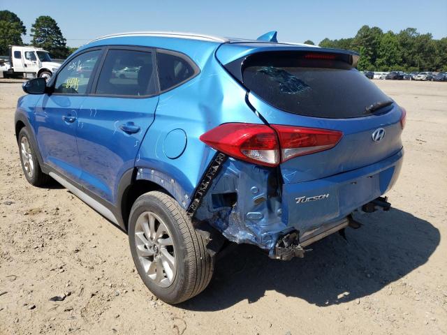 KM8J33A42JU692136 - 2018 HYUNDAI TUCSON SEL BLUE photo 3