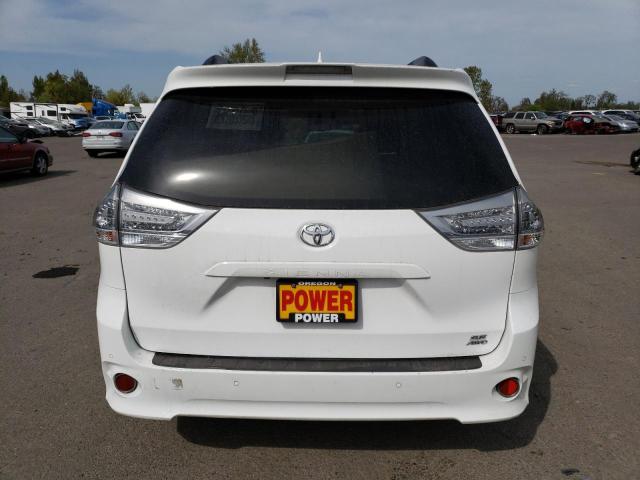 5TDEZ3DC0KS227027 - 2019 TOYOTA SIENNA SE WHITE photo 6