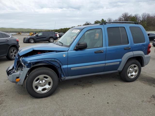 1J4GL48K65W654101 - 2005 JEEP LIBERTY SPORT BLUE photo 1