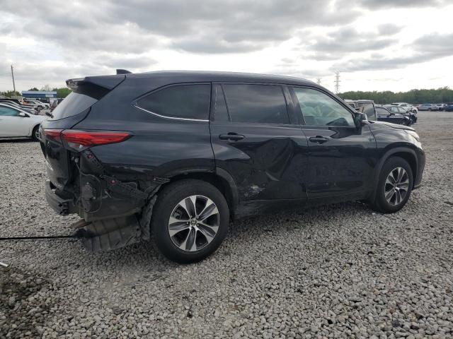 5TDGZRBH4MS559078 - 2021 TOYOTA HIGHLANDER XLE BLACK photo 3