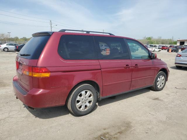 5FNRL18684B064680 - 2004 HONDA ODYSSEY EX RED photo 3