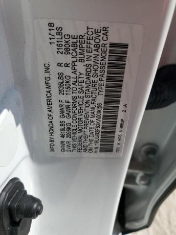 19UUB2F62KA009056 - 2019 ACURA TLX TECHNOLOGY 白色 照片 12