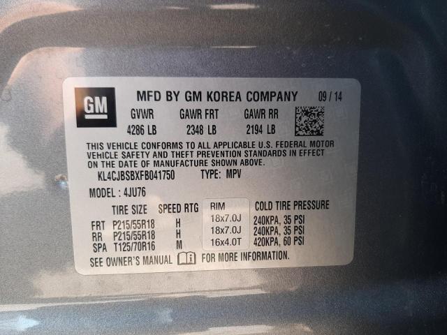 KL4CJBSBXFB041750 - 2015 BUICK ENCORE CONVENIENCE 灰色 照片 12