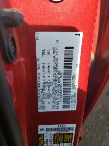 5TFUW5F15GX498579 - 2016 TOYOTA TUNDRA DOUBLE CAB SR/SR5 RED photo 12