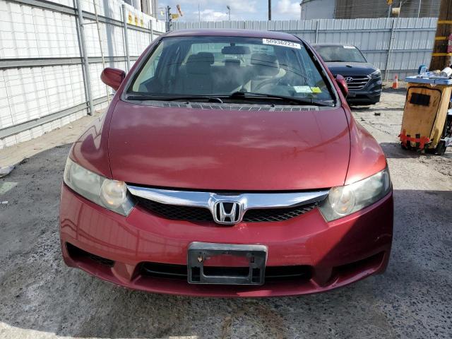 2HGFA1F5XAH586852 - 2010 HONDA CIVIC LX BURGUNDY photo 5