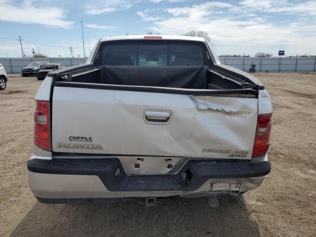 5FPYK16569B108621 - 2009 HONDA RIDGELINE RTL SILVER photo 6