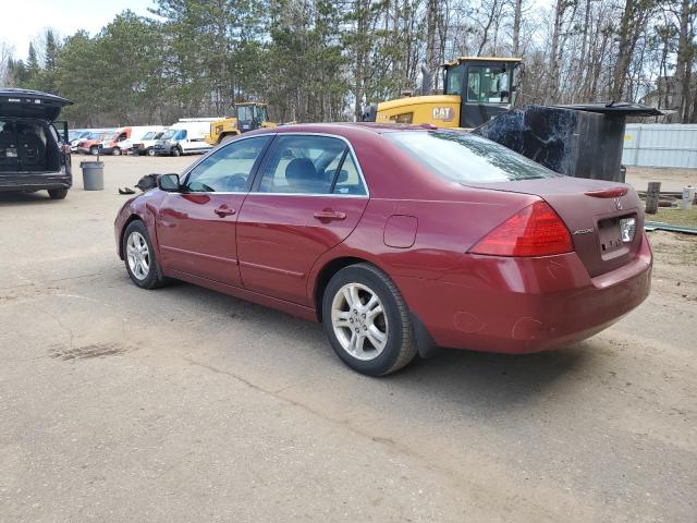 1HGCM56806A181939 - 2006 HONDA ACCORD EX BURGUNDY photo 2