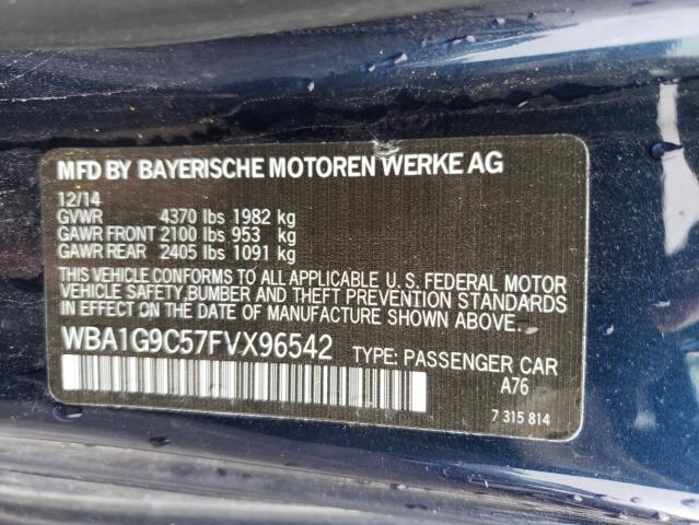 WBA1G9C57FVX96542 - 2015 BMW 228 XI SULEV BLUE photo 12