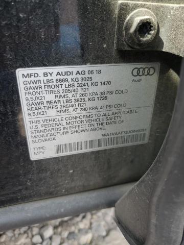 WA1VAAF73JD049291 - 2018 AUDI Q7 PRESTIGE GRAY photo 14