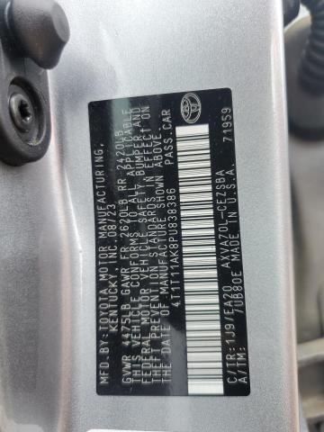 4T1T11AK8PU838386 - 2023 TOYOTA CAMRY SE NIGHT SHADE SILVER photo 12