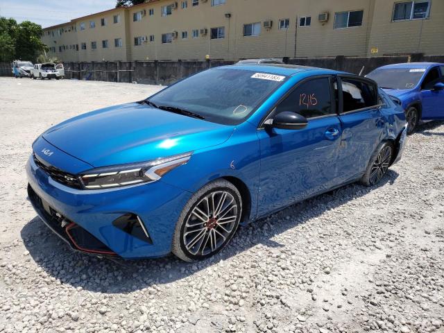 3KPF44AC7NE473438 - 2022 KIA FORTE GT BLUE photo 1