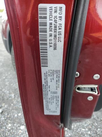 1C4PJMBX1MD110096 - 2021 JEEP CHEROKEE TRAILHAWK RED photo 13