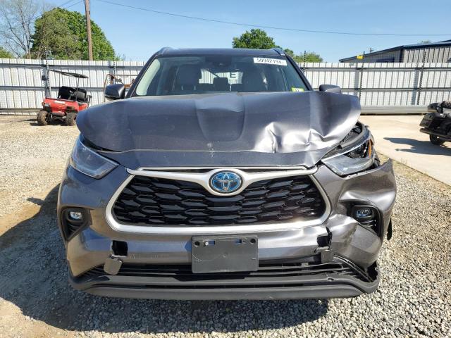 5TDGBRCHXMS537363 - 2021 TOYOTA HIGHLANDER HYBRID XLE GRAY photo 5