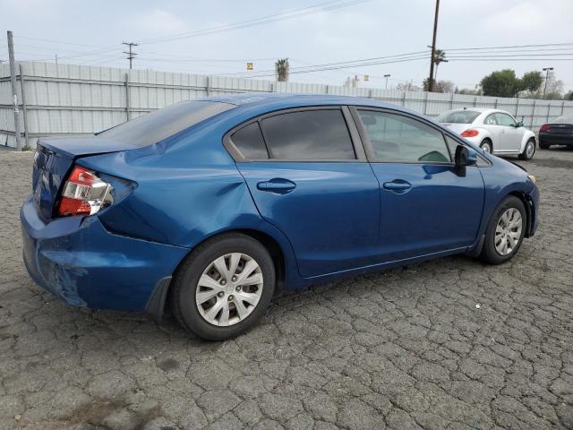 19XFB2F59CE361158 - 2012 HONDA CIVIC LX BLUE photo 3