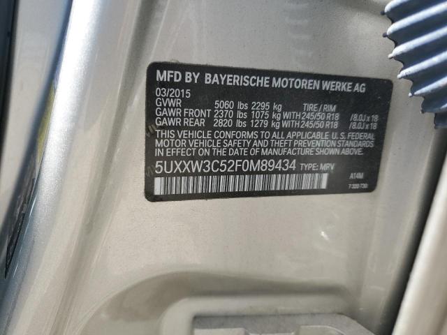 5UXXW3C52F0M89434 - 2015 BMW X4 XDRIVE28I GOLD photo 12