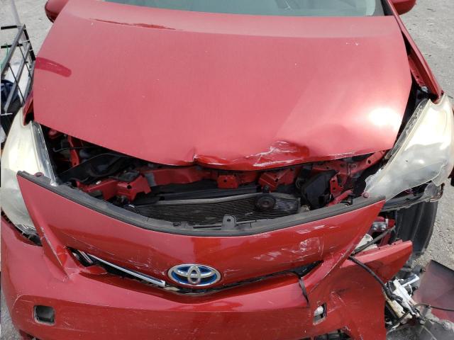 JTDZN3EU7D3189157 - 2013 TOYOTA PRIUS V RED photo 11